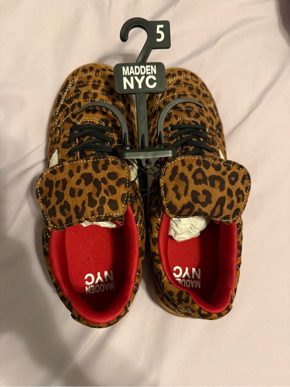 Kids Leopard Print Sneakers - Brown